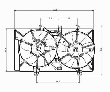 Dual Radiator and Condenser Fan Assembly TY 620740