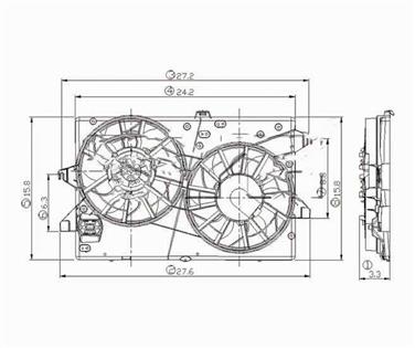 Dual Radiator and Condenser Fan Assembly TY 620750