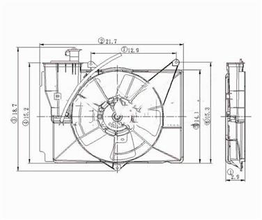 Dual Radiator and Condenser Fan Assembly TY 620790