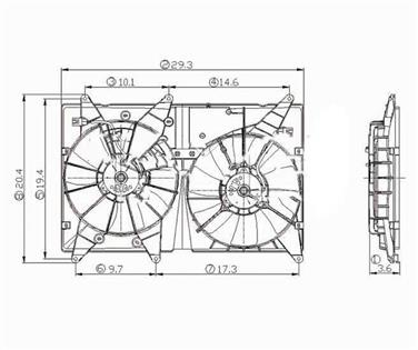 Dual Radiator and Condenser Fan Assembly TY 620810