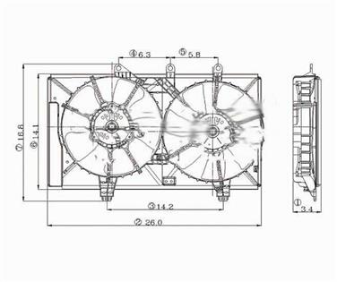 Dual Radiator and Condenser Fan Assembly TY 620830