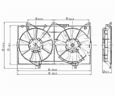 Dual Radiator and Condenser Fan Assembly TY 620870