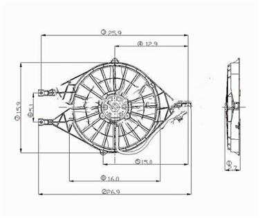 Dual Radiator and Condenser Fan Assembly TY 620880