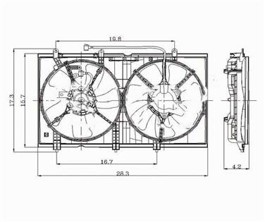 Dual Radiator and Condenser Fan Assembly TY 620930