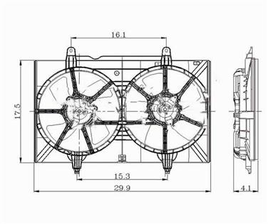 Dual Radiator and Condenser Fan Assembly TY 620940