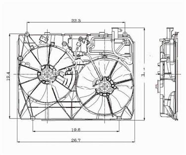 Dual Radiator and Condenser Fan Assembly TY 620970