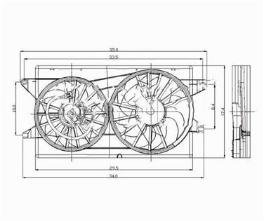 Dual Radiator and Condenser Fan Assembly TY 621010