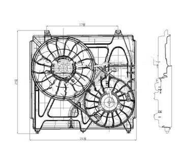 Dual Radiator and Condenser Fan Assembly TY 621040