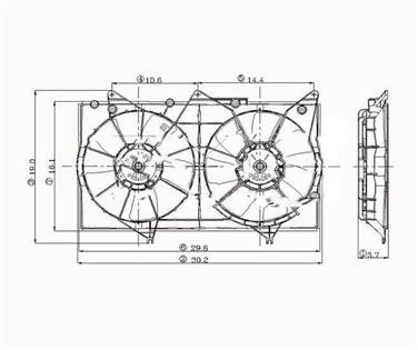 Dual Radiator and Condenser Fan Assembly TY 621060