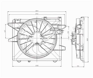 Dual Radiator and Condenser Fan Assembly TY 621070