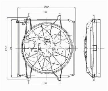 Dual Radiator and Condenser Fan Assembly TY 621140