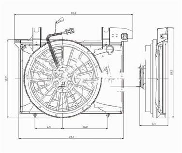 Dual Radiator and Condenser Fan Assembly TY 621200