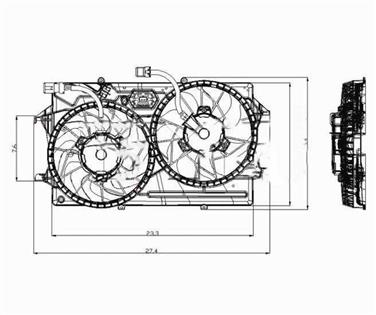 Dual Radiator and Condenser Fan Assembly TY 621230