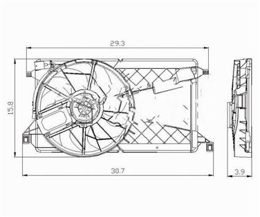 Dual Radiator and Condenser Fan Assembly TY 621270