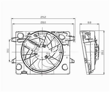 Dual Radiator and Condenser Fan Assembly TY 621290