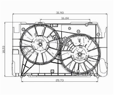 Dual Radiator and Condenser Fan Assembly TY 621320