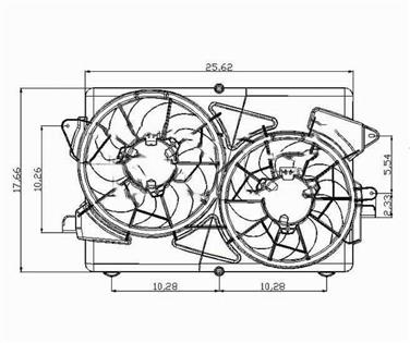 Dual Radiator and Condenser Fan Assembly TY 621330