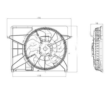 Dual Radiator and Condenser Fan Assembly TY 621340