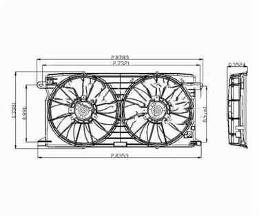 Dual Radiator and Condenser Fan Assembly TY 621390