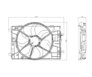 Dual Radiator and Condenser Fan Assembly TY 621400