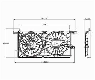 Dual Radiator and Condenser Fan Assembly TY 621530