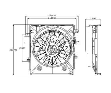 Dual Radiator and Condenser Fan Assembly TY 621550