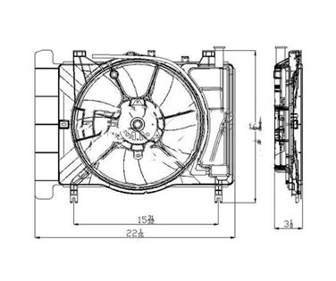 Dual Radiator and Condenser Fan Assembly TY 621620