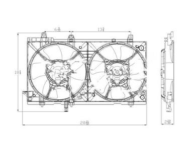 Dual Radiator and Condenser Fan Assembly TY 621630