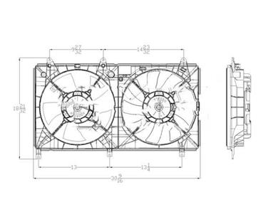 Dual Radiator and Condenser Fan Assembly TY 621650