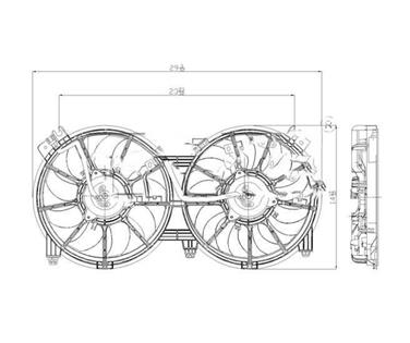 Dual Radiator and Condenser Fan Assembly TY 621660