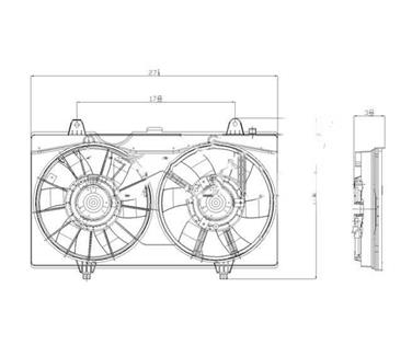 Dual Radiator and Condenser Fan Assembly TY 621770