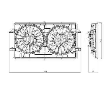 Dual Radiator and Condenser Fan Assembly TY 621790