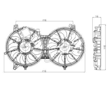 Dual Radiator and Condenser Fan Assembly TY 621840