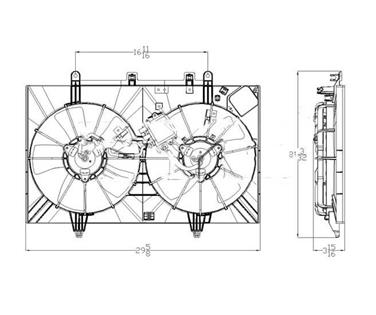 Dual Radiator and Condenser Fan Assembly TY 621870