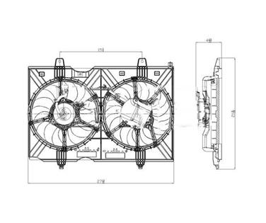 Dual Radiator and Condenser Fan Assembly TY 621880