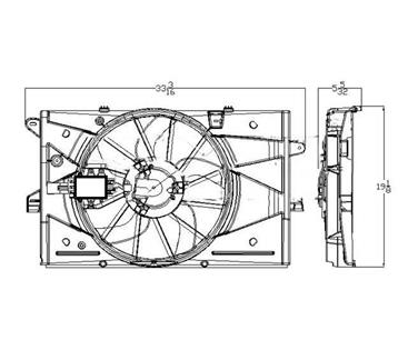 Dual Radiator and Condenser Fan Assembly TY 621890