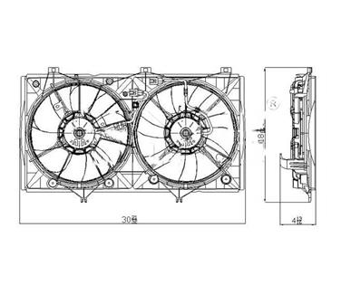 Dual Radiator and Condenser Fan Assembly TY 621900