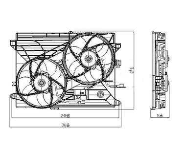 Dual Radiator and Condenser Fan Assembly TY 621910