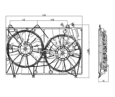 Dual Radiator and Condenser Fan Assembly TY 622000