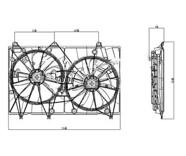 Dual Radiator and Condenser Fan Assembly TY 622010