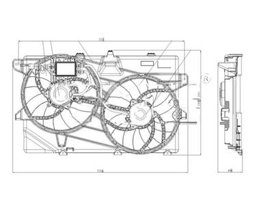 Dual Radiator and Condenser Fan Assembly TY 622030