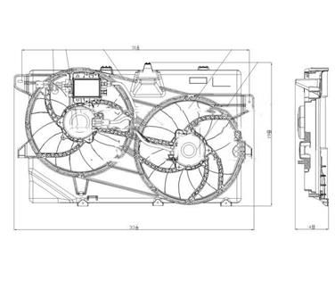 Dual Radiator and Condenser Fan Assembly TY 622040