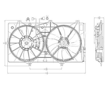 Dual Radiator and Condenser Fan Assembly TY 622050