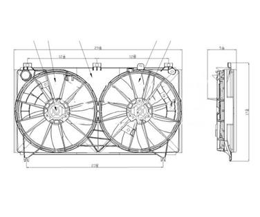 Dual Radiator and Condenser Fan Assembly TY 622070