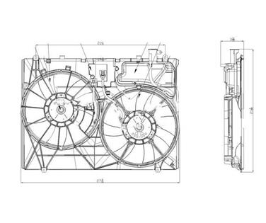 Dual Radiator and Condenser Fan Assembly TY 622080