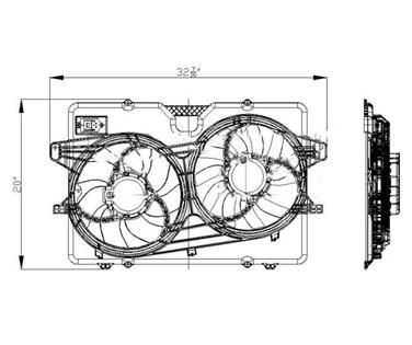 Dual Radiator and Condenser Fan Assembly TY 622120