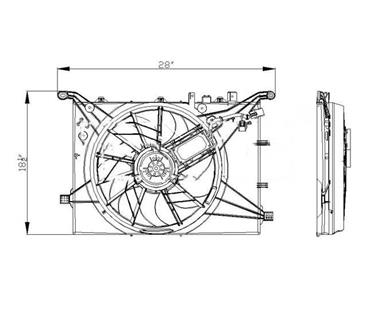 Dual Radiator and Condenser Fan Assembly TY 622140