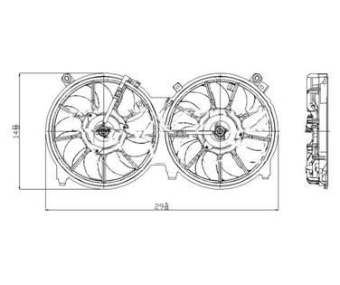 Dual Radiator and Condenser Fan Assembly TY 622150