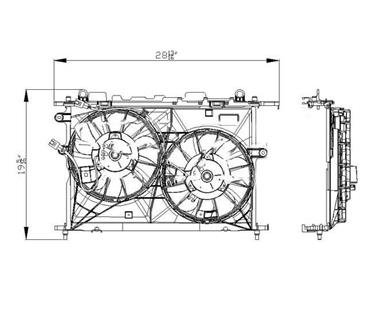 Dual Radiator and Condenser Fan Assembly TY 622170