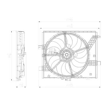 Dual Radiator and Condenser Fan Assembly TY 622770